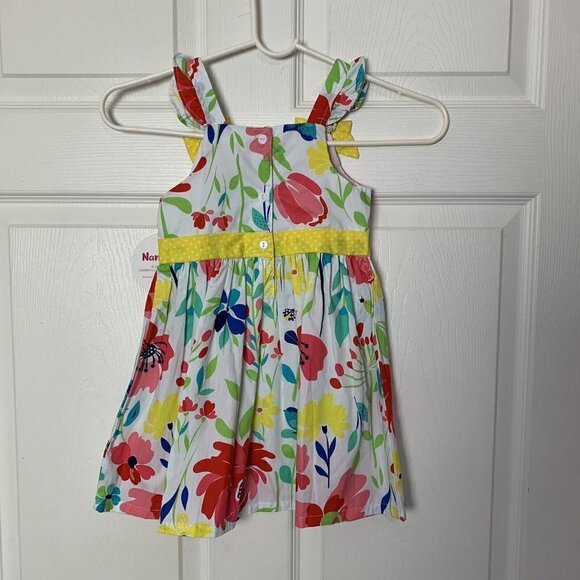 Nanette Girls Size 4 Floral Pleated Sundress Colorful Dress NWT - Picture 3 of 12